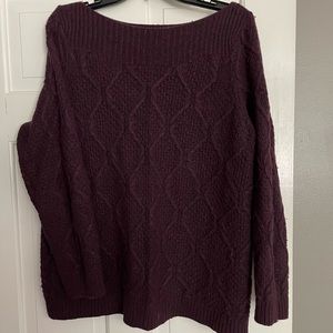 LOFT Cable Knit Boatneck Sweater